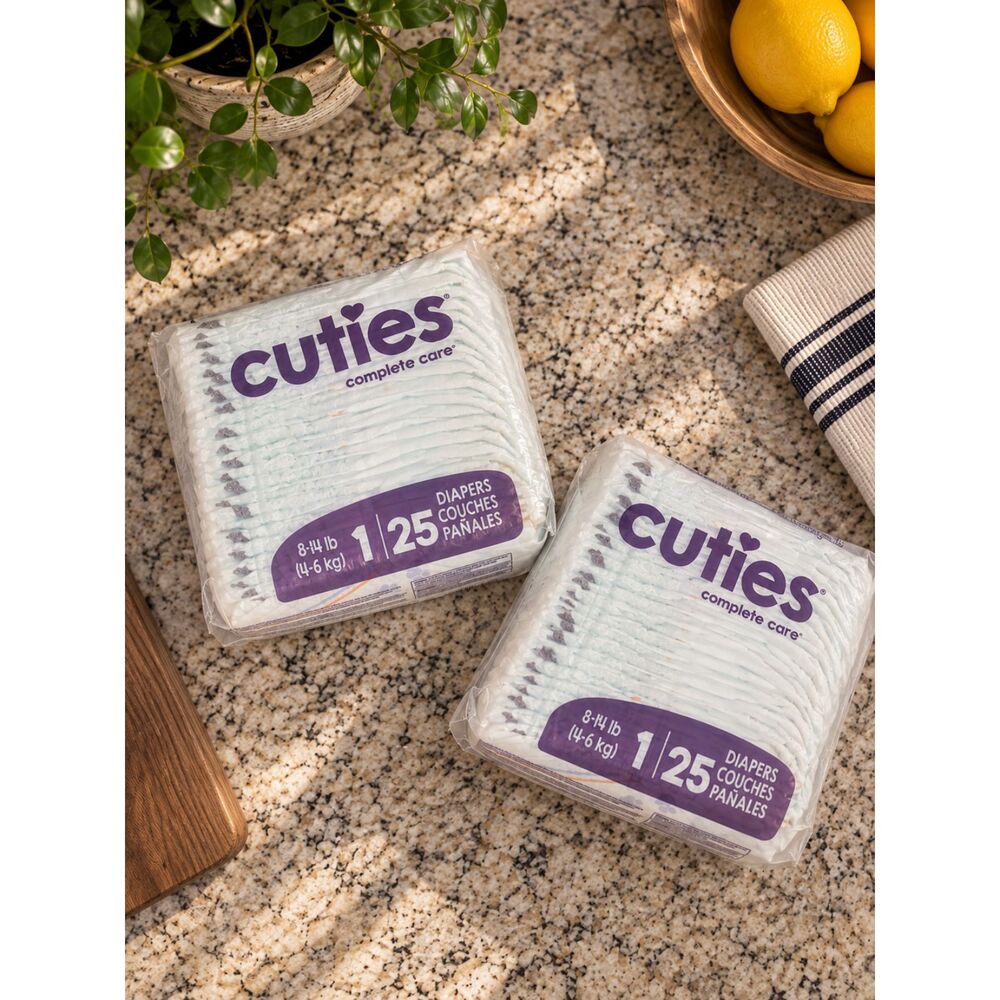 Cuties Size 1 Diapers 50 Count Sealed Bundle
